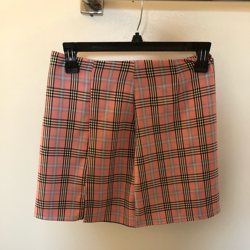 plaid mini skirt